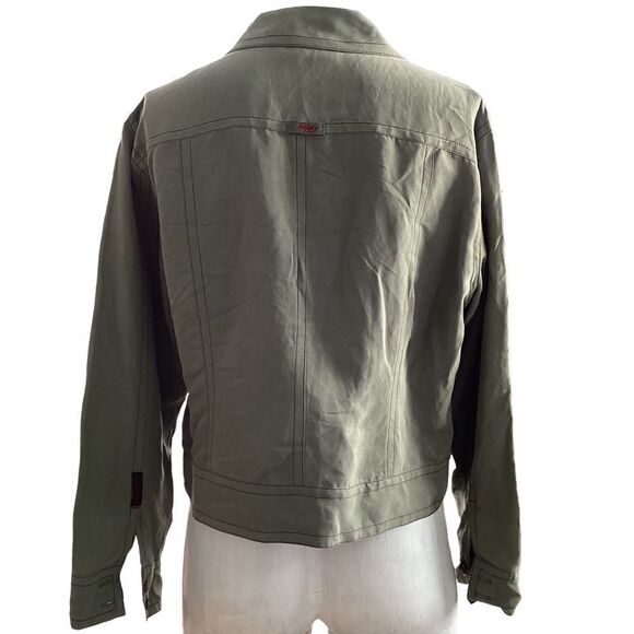 Chico’s silk linen crop jacket size 2 . 0575 - Picture 3 of 8